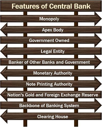 中央银行的特点
